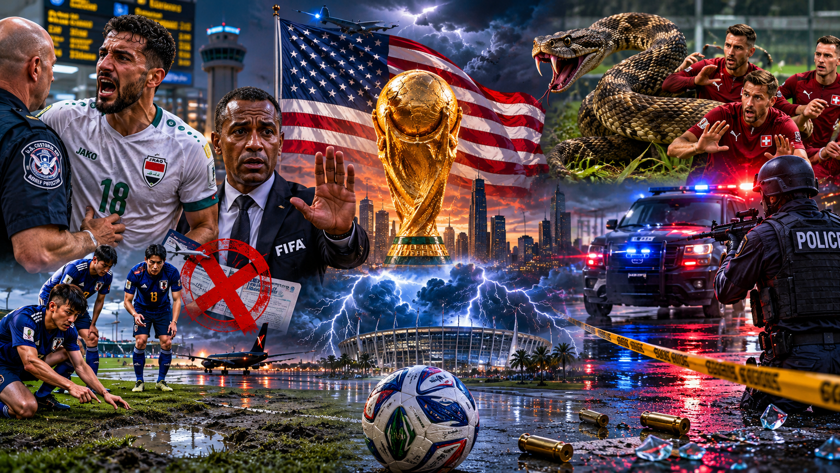 أزمات كأس العالم 2026 تثير الجدل.. احتجاز لاعب وترحيل حكم دولي وثعابين وإطلاق نار.. ما القصة؟