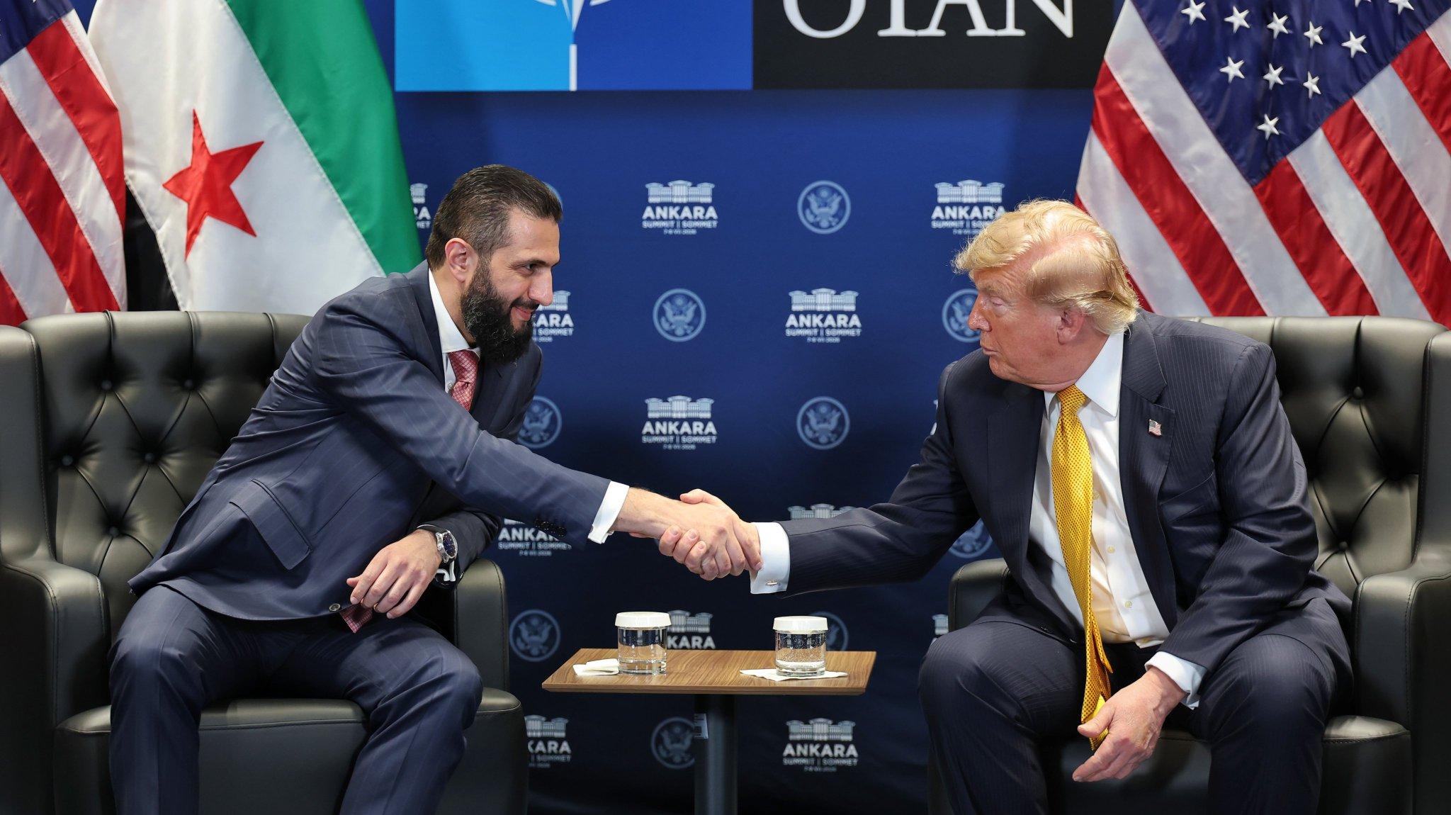 على هامش قمة الناتو.. أحمد الشرع يلتقي ترامب في أنقرة.. ماذا عن رفع سوريا من قوائم الإرهاب؟
