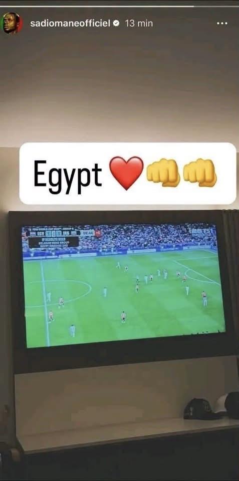 بعد مباراة مصر وإيران.. ساديو ماني يبارك لمصر على الفوز